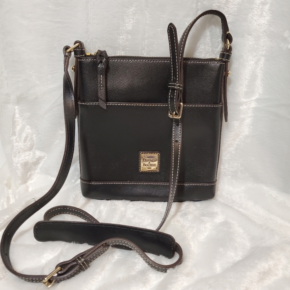 Dooney & Bourke Black and Brown Crossbody Bag